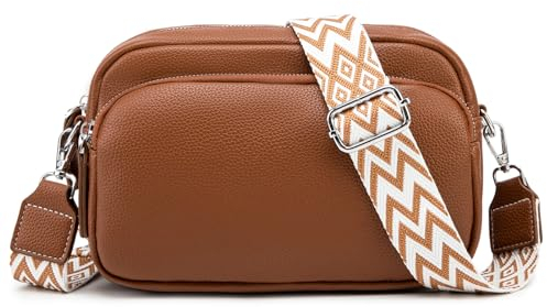 GUQTLUN Sacs Bandoulière Femme Cuir Sacs Portés épaule Femme Petit Modernes Sacoche Femme Sacs Portés Main Femme Sacs à Main Femme Crossbody Bag Large Bandoulière Marron