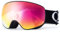 Qunature Skibrille Snowboardbrille Mädchen/Jungen UV-Schutz Ski Brille Anti-fog Helmkompatible Sphärische Verspiegelte Schneebrille für Jugendliche Skifahren, Snowboarden Schwarz
