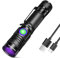 DARKBEAM UV Schwarzlicht Taschenlampe 395nm - Ladekabel USB Woods Lampe Mini Ultraviolett Licht LED Schwarzlichtlampe - Aushärtung von Harz, Detektor für Haustier/Katze/Hund Urin,Flecken,Skorpione