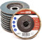 Woltersberger® SET mit 8 Stück INOX Fächerscheiben Ø 115mm | Körnung P40, P60, P80, P120 | Blau für Edelstahl, Metall/Stahl, Holz | Zirkonkoround Schleifmop Lamellenscheiben