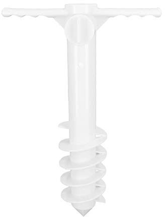 aqxreight Strandschirm, Sandanker, Tragbar, Sicherer Halter, Ständer, 5 Spiralschrauben, Strand, Rasen, Wasserpark