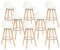 Box & Beyond Tabouret de Bar en Bois, Chaise Haute pour Bar, Chaise de Cuisine - Hauteur 91 cm - Tabouret Blanc avec Repose-Pied (8)