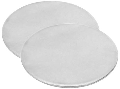 PATIKIL 60mm Steel Disc, 2Pcs Metal Stamping Blanks Tags Circle Round Metal Plate Strike DIY 304 Stainless Steel for Laser Engraving Stamping Craft Name Tag