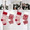 BOFUNX 4 Stück Weihnachtsstrumpf Nikolausstiefel zum Befüllen und Aufhängen Gestrickte Weihnachtsstrümpfe große Strümpfe für Kamin Schaufenster Weihnachtsbaum 45x15cm