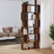 puraday Bücherregal Wohnzimmer/Raumteiler 80x24x192 cm DVD-Regale Holzwerkstoff Raumteiler Stehend Vielseitiges Regal Raumteiler Trennwand Arbeitszimmer Möbel Büro-Regale Schmal Holz Braun Eiche