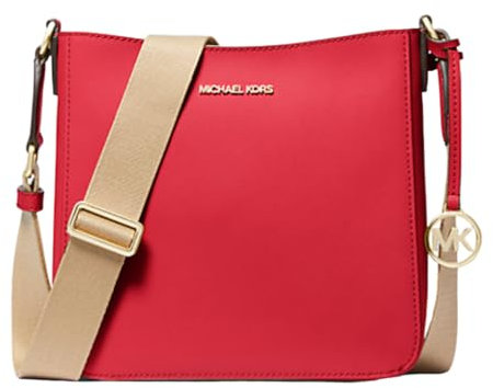 Michael Kors Kleine Umhängetasche aus Leder, hellrot, Small