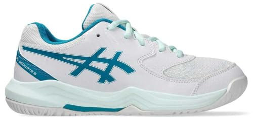 ASICS Gel-Dedicate 8 Gs Sneaker, Black Tuna Blue, 37.5 EU