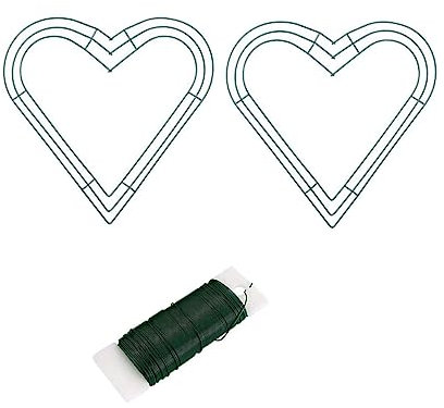 Amosfun Kranzreifen Herzrahmen 1 Satz Eisenkranzrahmen Für Weihnachtsdekoration