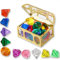 BDBFPAN 10Pcs Diamanten Kind with Schachteln,Diamant Tauchringe für Kind Diamanten Kind Diamant Spiel Aquarien Tischdeko Party Mitgebsel Hochzeit Piraten-Schatzsuche Kind spielzeug