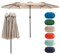 Villeston 4,5 Meter Patio Sonnenschirm Balkon Doppelseitiger Rechteckiger Outdoor Sonnenschirm, Tischsonnenschirm für Pool, Garten, Hinterhof, Picknick