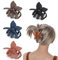 Lot de 4 pinces à cheveux papillon pour fille et femme - Grandes pinces à cheveux pour cheveux épais ou fins (4 pièces mates, grandes)