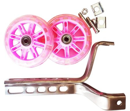 rockible 2 Stück Fahrradstützräder Kinder, Stützräder für Kinder Fahrräder, Kinderfahrräder Hilfsräder, Hilfsrad Kinderfahrrad, Fahrradfahren Hilfsräder für Fahrräder für 16, 18, 20, 22, 24 Zoll, Rosa