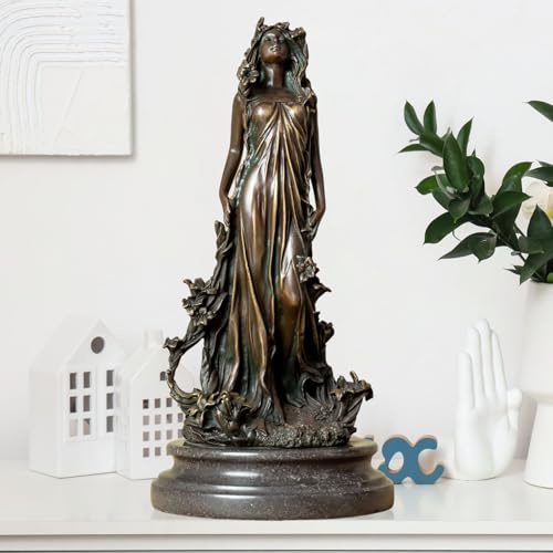 Echte Bronzestatue Aphrodite – 30 cm Griechische Göttin der Liebe, Handgefertigt mit Wachsausschmelzverfahren, 3,3 kg bronze Skulptur, Zeitloses Kunststück für Mythologie-Liebhaber & Kunstsammler
