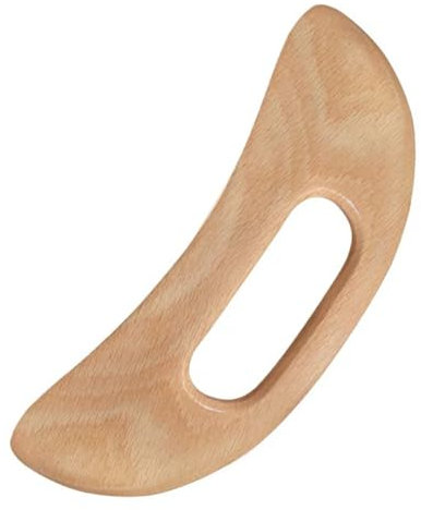 TSUOUKL 1 Unidad Herramienta de Madera Natural para Masaje Gua Sha - Paleta Corporal y Facial para Drenaje Linfático Madera Ecológica, Antideslizante