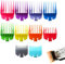 10Pcs Set Wahl Clipper Guards, Professional Hair Clipper Guards for Wahl Hair Clippers, Includes 10 Guard Clipper Sizes, Durable Barber Accessories for Salon & Home Use, Perfect for Humans & Pets