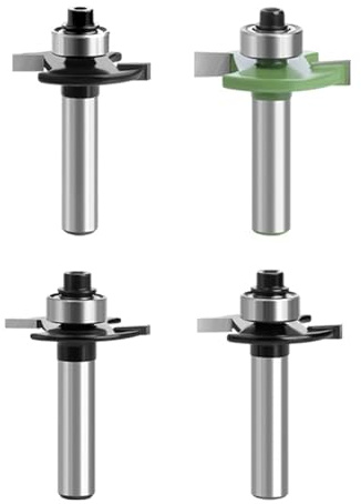 Fräser für Oberfräse Scheibennutfräser Fräer für OberfräSe 8mm Schaft 4 Stück 2 Mm,3 Mm,4 Mm,5 Mm Mit Kugellagern Werkzeuge für Die Holzbearbeitung, BündigfräSer für Den Holzzuschnitt