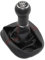 Palanca Cambios del Coche para Seat para Leon 2000 2001 para Toledo 1999 2000 2001 Palanca Cambios 5 velocidades Orificio 23 mm Pomo Cambio Coche Funda Cuero Línea roja