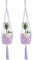 Nchdewui 2er Set Makramee Blumenampel, Boho Deko Baumwollseil Hängeampel Blumentopf Pflanzen Halter Aufhänger für Innen Außen Decken Balkone Wanddekoration (Lila)