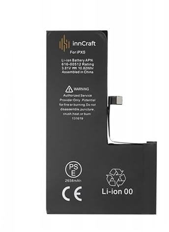 innCraft Energy Batterie Compatible avec Apple iPhone XS 2658mAh