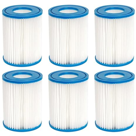 Cartucce filtro for piscina tipo II 58094, confezione da 2/4/6 cartucce filtro lavabili(6 Pcs)
