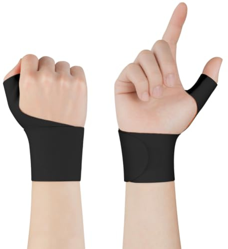 Beugo Attelle Pouce Droit Gauche, 2PCS Orthese de Pouce élastique Réglable | pour Pouces, Hommes, Femmes, Liberté de Mouvements Orthese Pouces (Orange noir)
