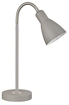 Fischer & Honsel Tischleuchte Lolland 1x E27 max. 25,0 Watt, sandgrau, Flexarm, 50057, 15 x 15 x 43 cm (LxBxH)