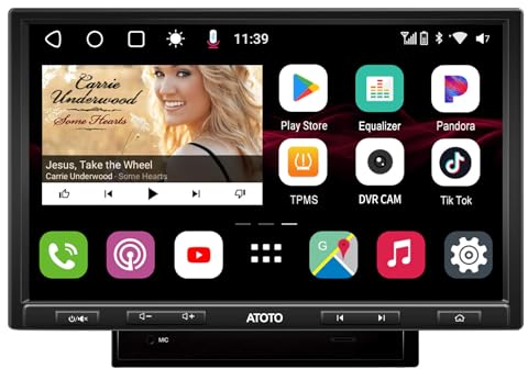 ATOTO S8MS 8 Core Android Double DIN Car Stereo, 7 QLED Car Radio Built-in 4G LTE, Wi-Fi/BT/USB, AI-powered, Wireless CarPlay&Android Auto, DSP/SCVC, 4G+32G, Backup Camera