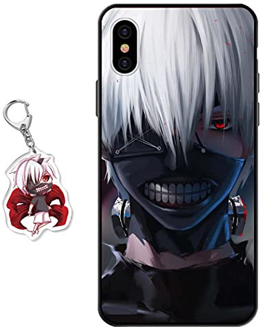 Staremeplz Compatible with iPhone XS Max Case Anime Design [With Figure Keychain], Soft Silicone Flexible TPU Animation Phone Case for iPhone XS Max