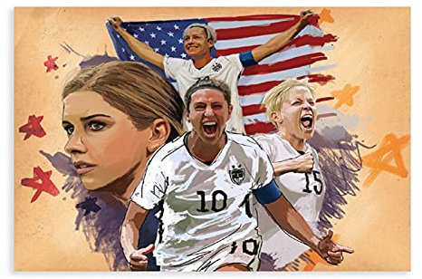 Carli Lloyd Poster Fußball 2 Leinwand Wand Schlafzimmer Dekor Bild Sport Landschaft Büro Zimmer Dekor Geschenk UnRahmen: 40 × 60 cm