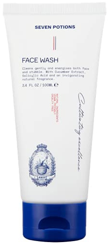 Seven Potions Gesichtsreiniger für Männer 100ml - Sanfte Gesichtsreinigung für alle Hauttypen - Pflegen Sie die Feuchtigkeit der Haut, Hydratation, Vegan, Tierversuchsfrei