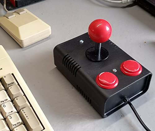 ArcadeR Joystick estándar de 9 pines compatible con Atari, Commodore, Sega, etc., Colores:negro