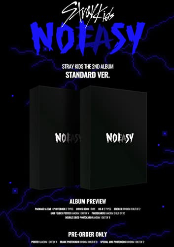 Stray kids Noeasy Standardversion - [Typ A] Das zweite Album + Fotobuch + Vorbestellvorteil + gefaltetes Poster + Bonus (5 Fotokarten).