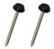 250 x UPVC 40mm Poly Top Pins Nails Plastic Headed Fascia Fixings (Black)