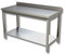 Ristoattrezzature Tavolo in Acciaio Inox Professionale con Alzatina 200x70x95h - Piano di Lavoro per Cucine, Ristoranti, Pizzerie