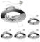 ledscom.de 5 Stück Decken-Einbaurahmen FERE, rund, chrom glänzend (LED/Halogen/MR16/50mm) inkl. GU5.3 Fassung