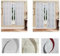 Home Tresor - Coppia Tende a Vetro | Tende per Interni Cucina, Bagno, Cameretta | Tendine Moderne Mod. Debby B8 Semitrasparenti (45 x 150 cm, Onde Grigio)