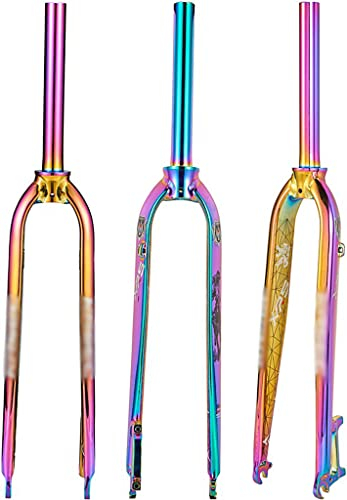 Rigida MTB Forcella Anteriore 26 27.5 29 Pollici 1-1/8 28.6mm Threadless Ultraleggero Lega di Alluminio MTB Bici Tubo Dritto Freno a Disco Rigido