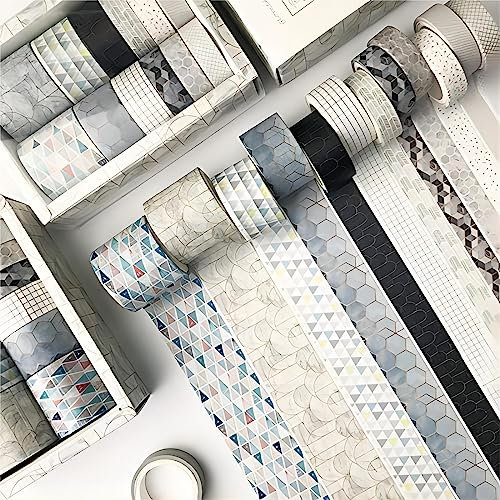 YMWALK Washi Tape, 12 Rollen Dekorative Klebeband Bunte Blumen Poster Tape Scrapbooking Tape für DIY Kunst & Handwerk und Geschenkverpackung, Urlaubsdekoration, Büro Bullet Journal (Farbe-05)