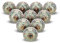 FURNISHFUL FINESSE Cabinet Knobs Boho Ceramic Dresser Pull Handle Kitchen Assorted Kitchen Cupboard Farmhouse Decor Furniture Green Gold Wardrobe Décor Knobs-Pack of 10