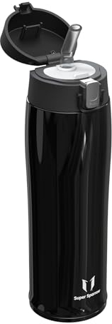 Super Sparrow Edelstahl Trinkflasche mit Strohhalm, Trinkbecher - 750ml - BPA Frei, Auslaufsicher Trinkflaschen kinder, Wasserflasche für Sport, Reisen, Schule