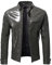 clearance Winterjacke Damen Warm Lässige einfarbige Herren-Lederjacke mit Stehkragen, Reißverschlusstasche, schmal, leicht, Teenager-Mantel, Windjacke Jagd Jacken Herren Winter (Black, M) Black Friday