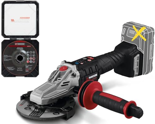 PARKSIDE PERFORMANCE® - Smerigliatrice angolare PPWSFA 20-Li A1, senza batteria e caricabatterie/+ 2 dischi per sgrossatura PSSP 2 A1