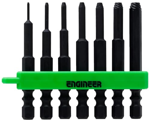 Engineer DBZ-401 Lot de 7 extracteurs de vis à six pans creux 65 mm