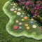 Moosteppich, niedliche Blume, grünes Moosblatt, Badezimmerteppich, rutschfest, 3D-Moos-Teppich, waschbar, wasserabsorbierend, weicher Moosteppich, Bett für Badezimmer, Schlafzimmer, Küche, Wohnzimmer