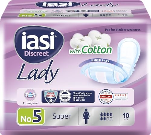 IASI Discreet Lady Damenbinden für Blasenschwäche, leicht und moderat, Größe Super, 10 Stück