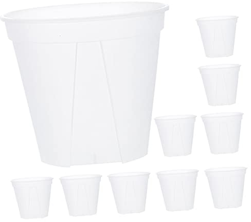 POPETPOP 10 Pièces Pot de Fleur Transparent Pots de 4 Pouces pour Plantes Cache-Pot Transparent Pots pour Plantes Pots de Fleurs Pots de pépinière en Plastique Pot Clair intérieur récipient