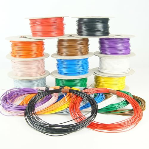 BMF DIRECT Single Core 16.5 AMP Rated 1mm² Stranded Copper Cable 12V 24V Thin Wall Wire (WHITE, 10M Coil)