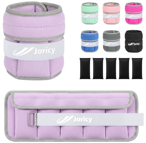 Adjustable Ankle Weights for Women Men Kids, 1–7kg Pair Leg/Wrist/Arm Weight Straps with Removable Weight for Yoga Walking Running Gymnastics Aerobics Physical Therapy, Purple