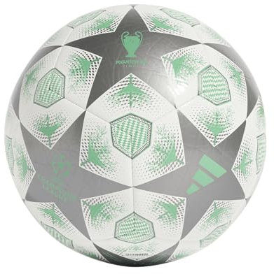 adidas Unisex-Adult UCL Club Soccer Ball,Iron Metallic/White/Green,5
