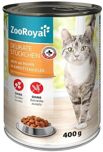 ZooRoyal Delikate Stückchen reich an Huhn 6x400g nassfutter katzenfutter tiernahrung Multipack